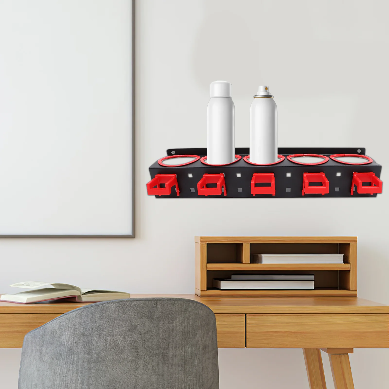 

Держатель для бутылок с распылителем, настенный Железный органайзер для бутылок, аксессуар для салона красоты