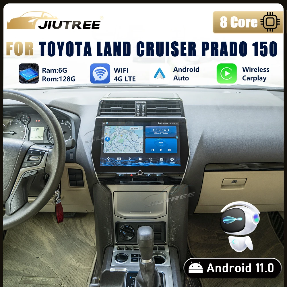 

11.6" Android11 Car Radio For Toyota Land Cruiser Prado 150 2010-2020 Auto Multimedia Player 4G WIFI GPS Carplay Navi Autoradio