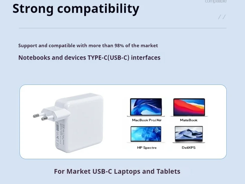 30W 61W 87W 96W USB PD Charger Power AC Adapter For MacBook Pro 16 15 New Air 13 Inch 2020/2019/2018 Works With Type C_voghion.com
