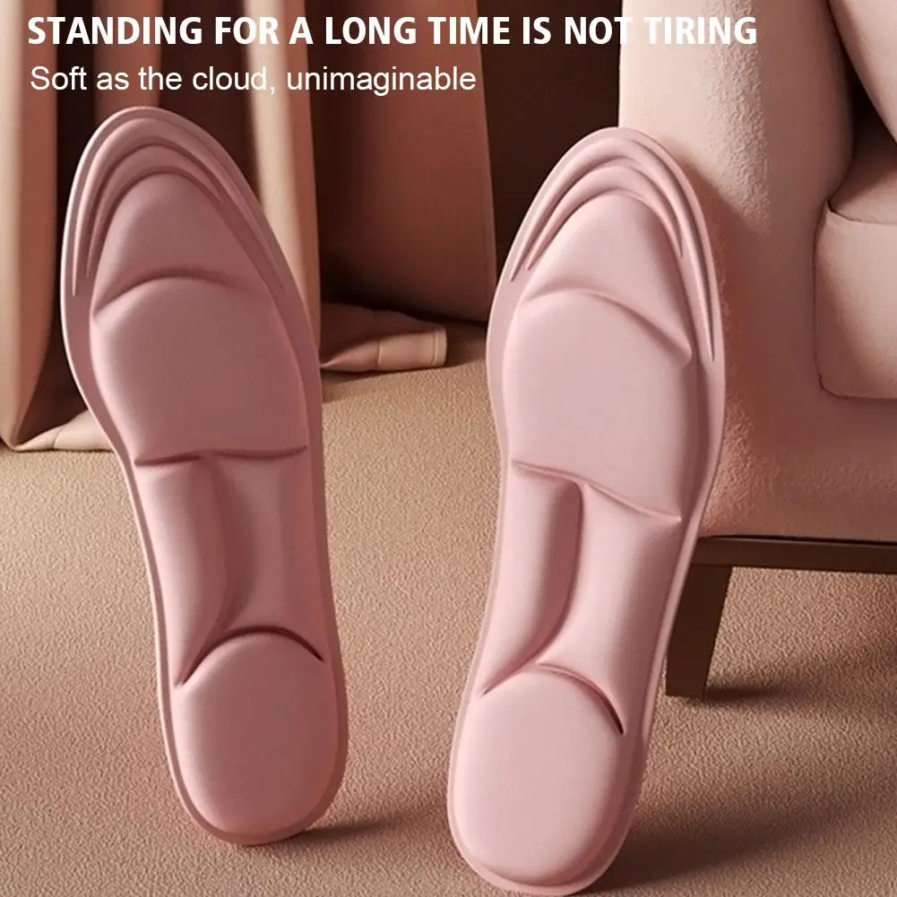 Shoe Insoles Memory Foam 5D Sport Insoles for Shoes Men Women Deodorant Breathable Massage Comfortable Thickened Orthopedic Feet Care Insoles
