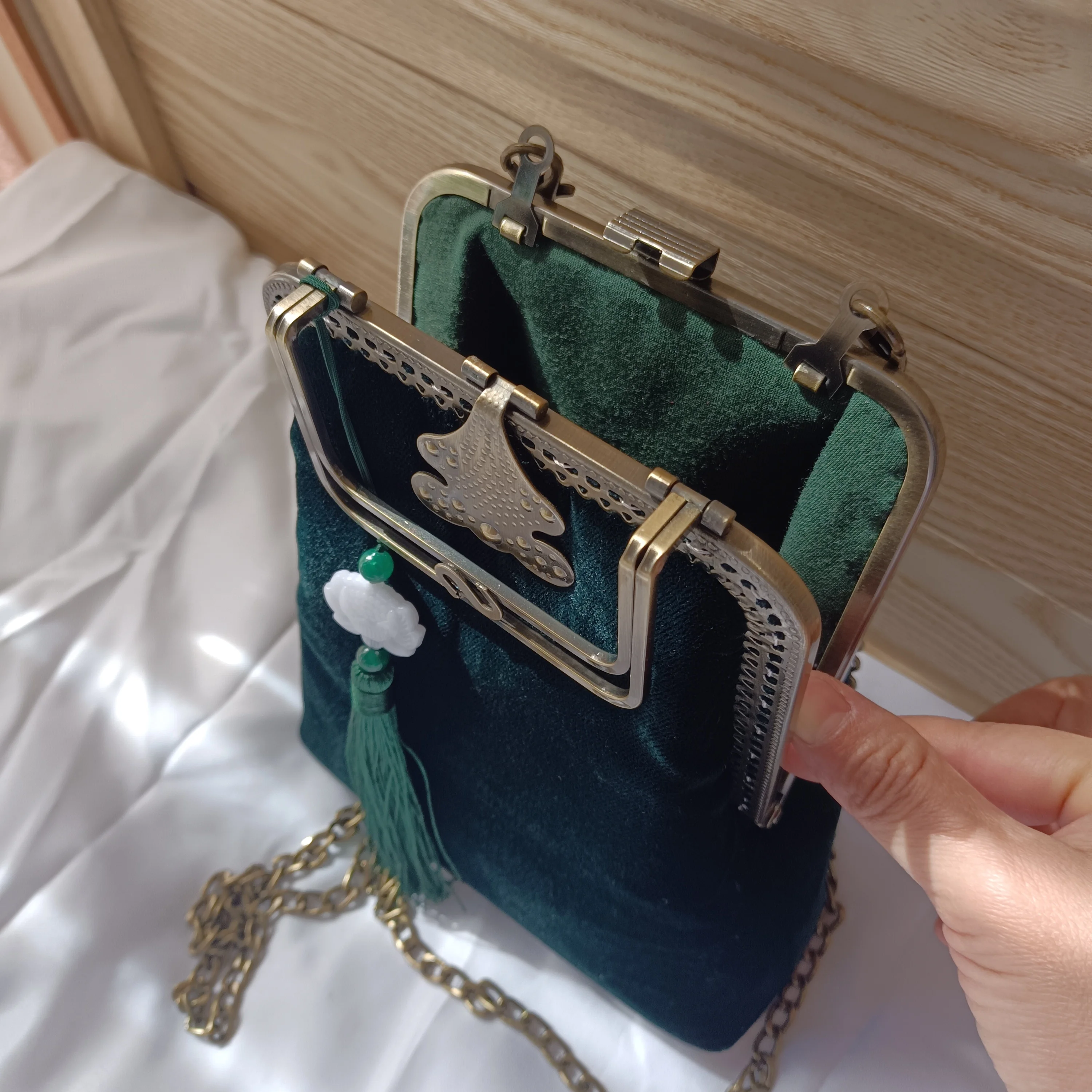 Black Green Mother Gift Bag Bags Vintage Top Handle Phone Bag Tote Women's Handbags Purses Chain Women Shoulder Crossbody Bags