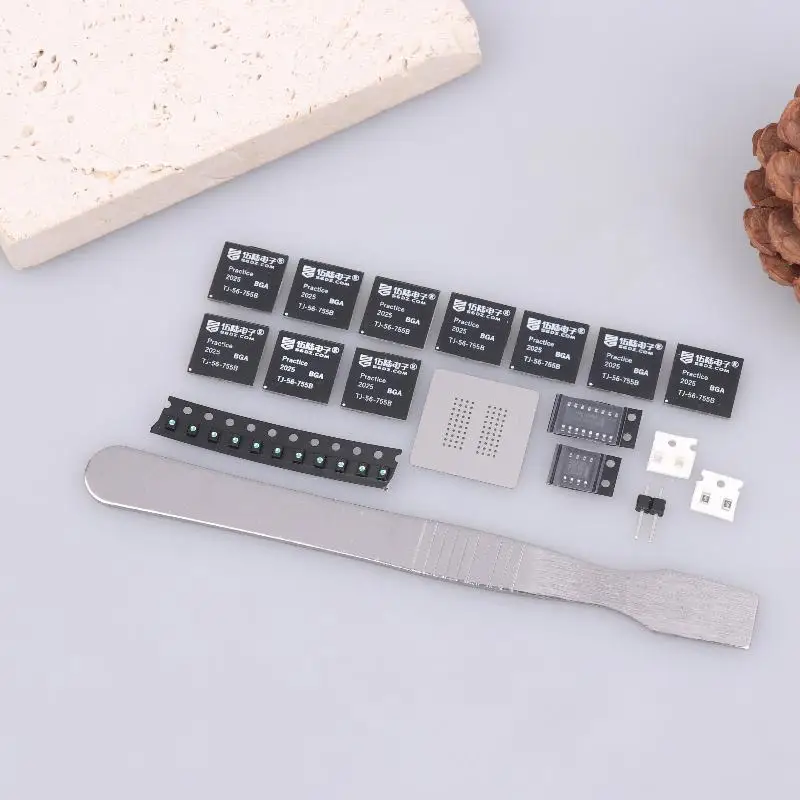 Lötübungsboard-Set mit BGA-Chipsatz für Dezimal-Fließlicht-Training; Lose Zubehörteile für Bildungszwecke – Detail 3