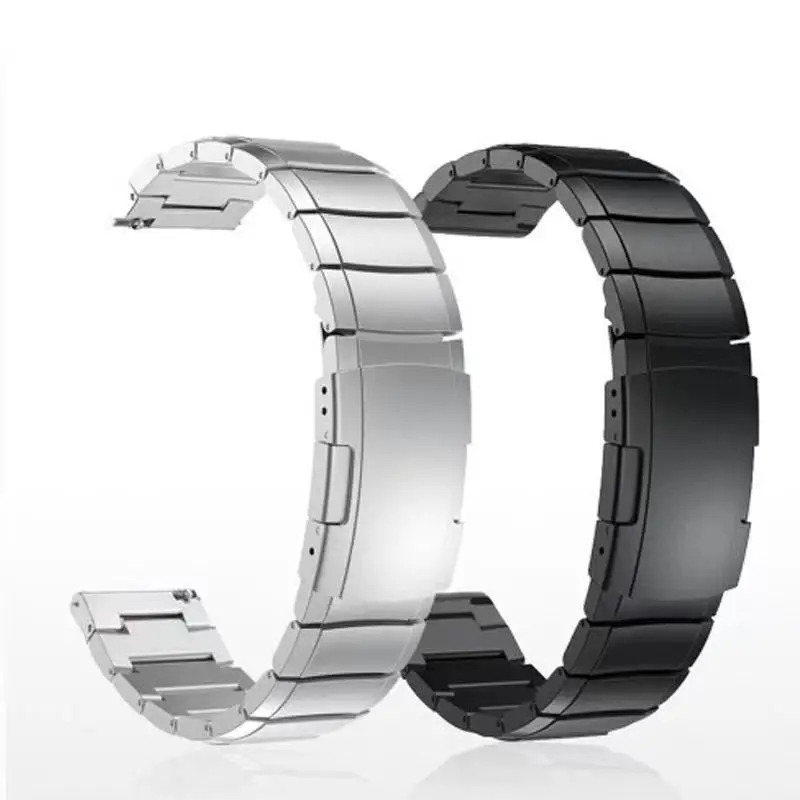 22mm Titanium Metal Strap for Huawei Watch 3/4 GT3 Pro Amazfit GTR 47mm Stainless Steel Bracelet for Samsung Galaxy Watch 45mm