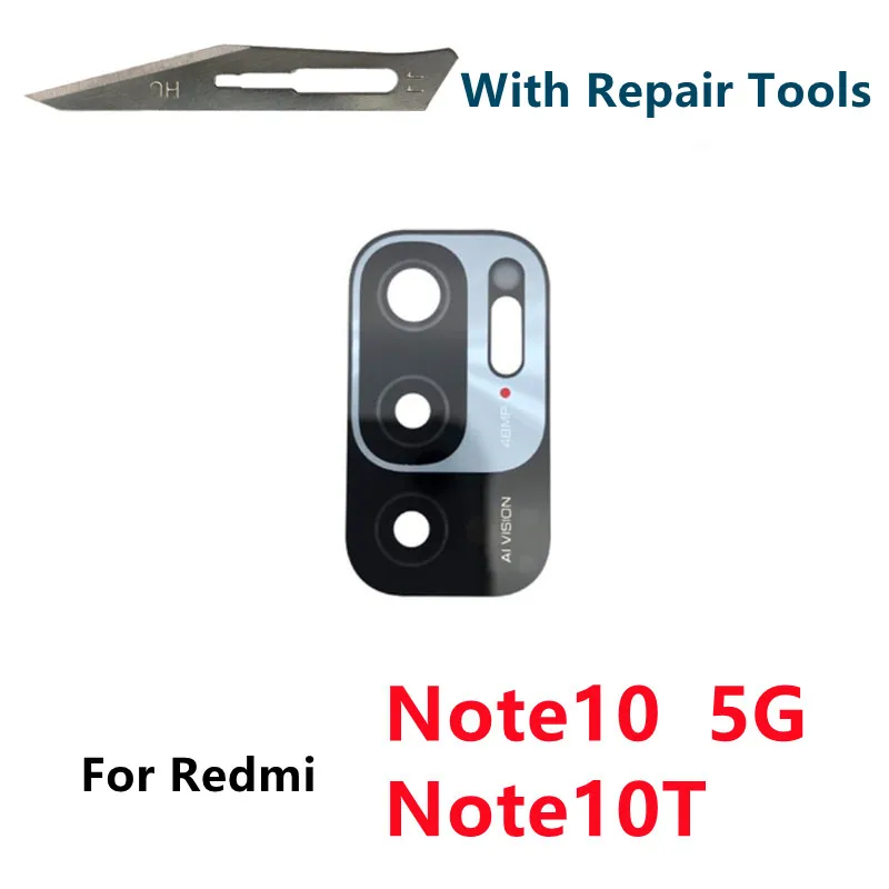 

For Xiaomi Redmi Note 10 5G 4G 10T Rear Back Camera Glass Lens Replacement Parts Cover with Adhesive Sticker