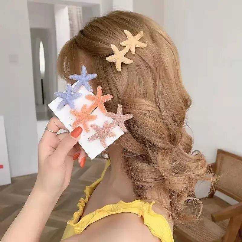 Vitality Star Hairpin Summer Korean Millennium Y2k Headdress Sweet Cool Twinkle Starfish Snap Clips Hair Accessories for Women lorvenn hair professionals восстанавливающая маска с кератином keratin vitality 500