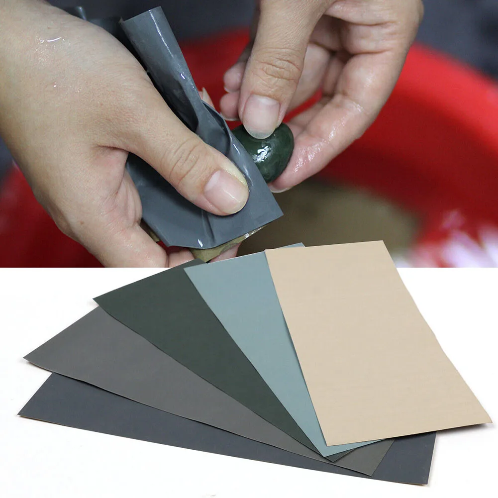 

5pcs Wet And Dry Sandpaper Water Sand Paper 2000 7000 Mixed Grits Abrasive Tools For Painting And Repairing