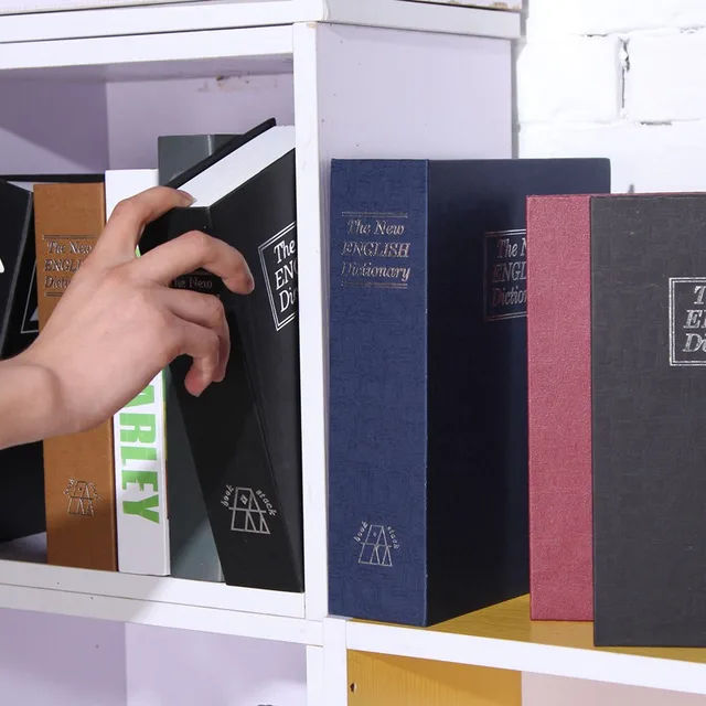 Dictionary Mini Book Safe Security Key Locker Money Hidden Secret Safe Key Safe Box Cash Money Coin Storage Jewellery Lock Box 5