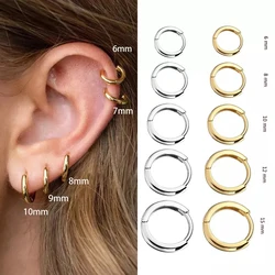 High Quality Stainless Steel Geometric Small Hoop Earrings for Women Punk Hip-Hop Drop Earrings 2022 Trend Fashion Jewelry