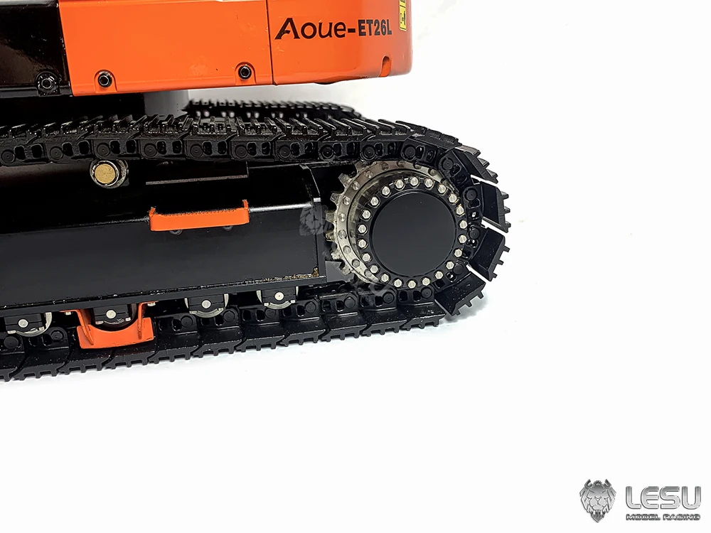 Sf8eef35cc71d48c490fe5697eae7dec41 Model ciężkiej maszyny LESU1/14 Aoue-ET26L trójramienny mały krótki pas ogonowy łopata przednia koparka gąsienicowa RC