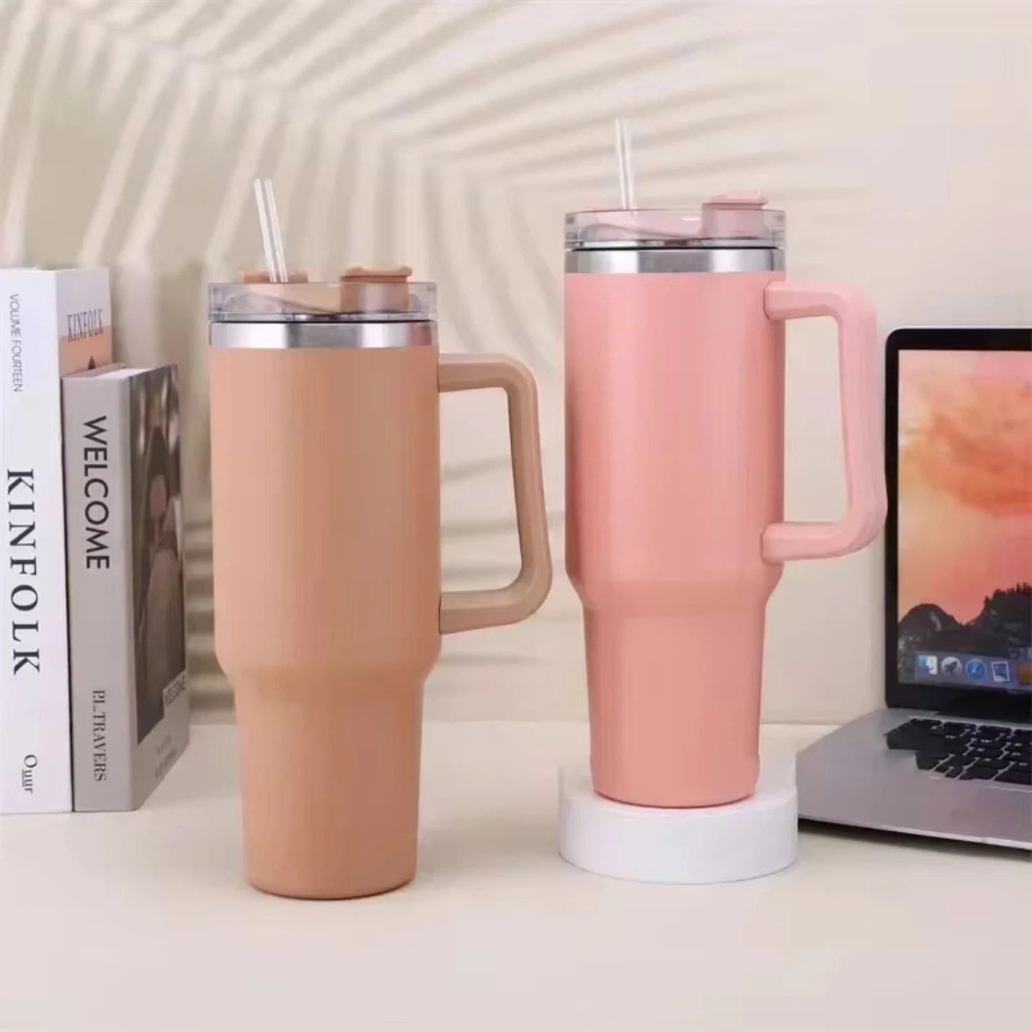 Water Bottle Thermal Mug Stainless Steel Thermos Bottle Thermal Water Bottle Stainless Steel Water Bottle 40oz Straw Coffee Insulation Cup