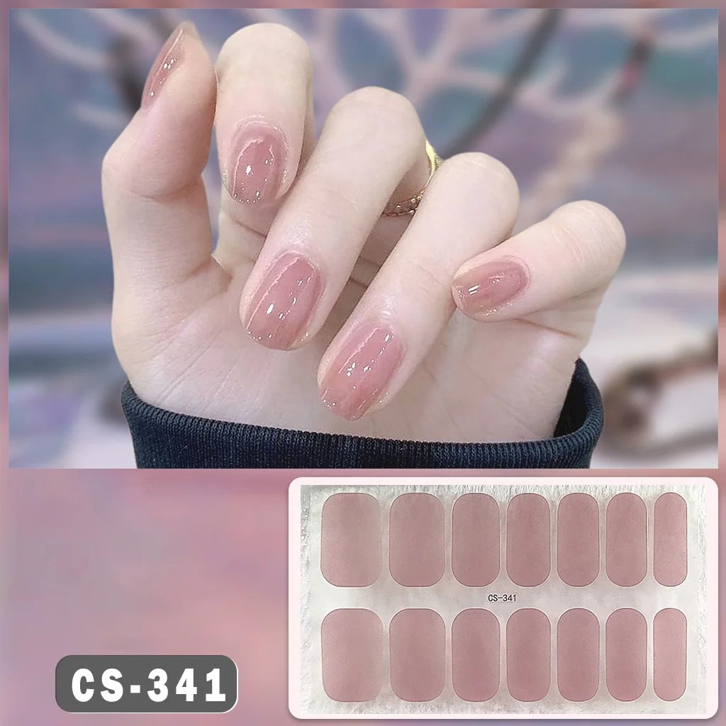 Full Cover Nail Sticker Self-Adhesive DIY Manicure Nail Decal Full Wraps 3D Glitter Foil Waterproof