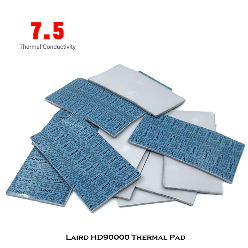 Laird High-Performance Thermal Pad - Ultra Soft, 7.5W/mk Conductivity, Available in Various Thicknesses