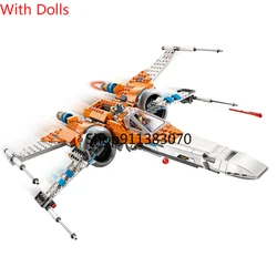 Poe Dameron – chasseur x wing Compatible avec 75273 jouets étoiles et blocs de construction en briques, jouets éducatifs pour enfants garçons 