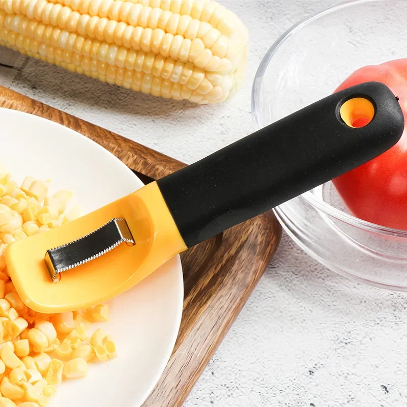 Stainless Steel Corn Planer Corn Shaver With Rubber Handle Corn Thresher Quick Stripping Corn Grain Stripper Kichen Accessories