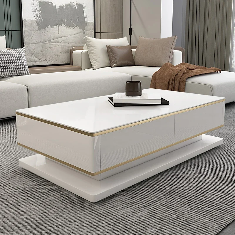 Modern-Glass-Coffee-Table-Set-Rectangular-Tea-Table-Light-Luxury-Center ...