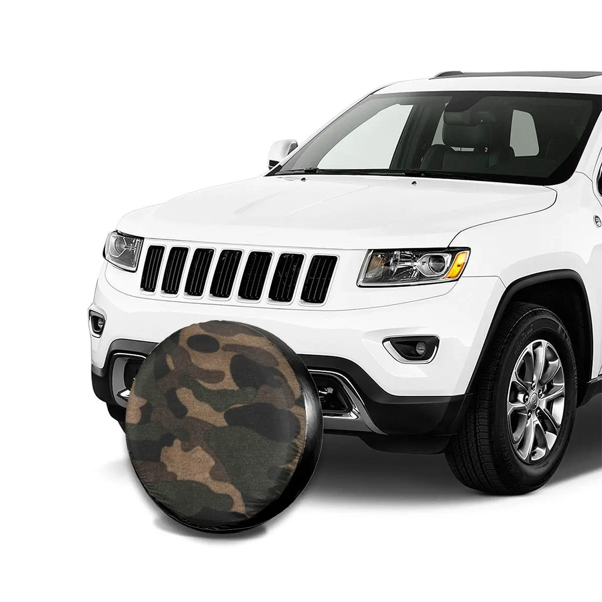 Military Army Camo Woodland Camouflage Spare Tire Cover for Jeep Honda  Dust-Proof Car Wheel Covers 14