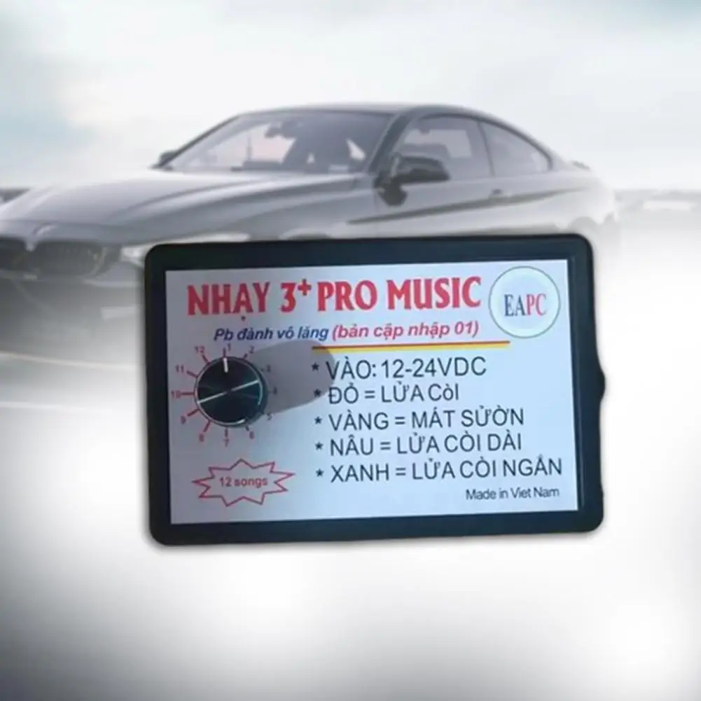 Easy to Install Car Horn Car Horn with 3/8/12 Tones Universal 12v24v with Multiple Tones Easy Installation Abs for Auto