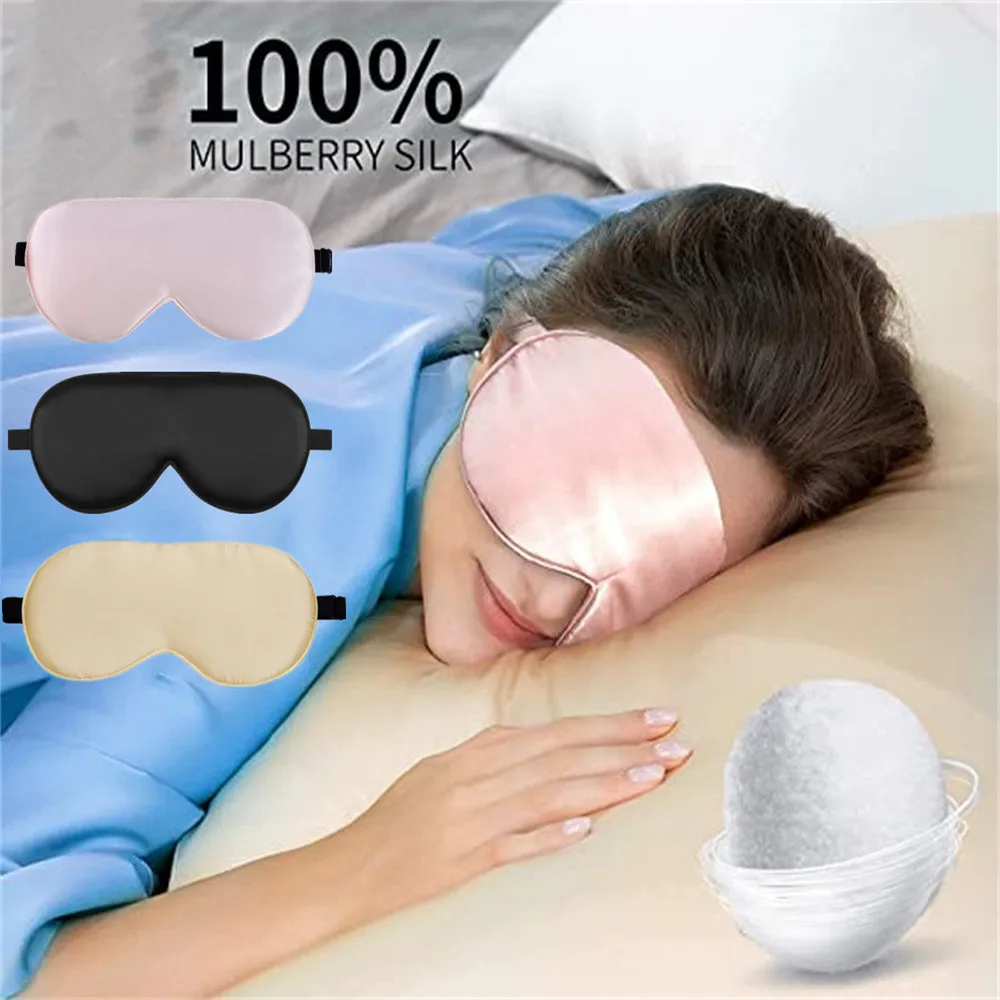 Luxurious 100% Natural Mulberry Silk Sleep Mask with Adjustable Strap