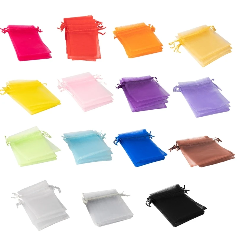 

Подарочный пакет из органзы для ювелирных изделий, чехол на шнурке, идеально подходит для личной организации N0HE