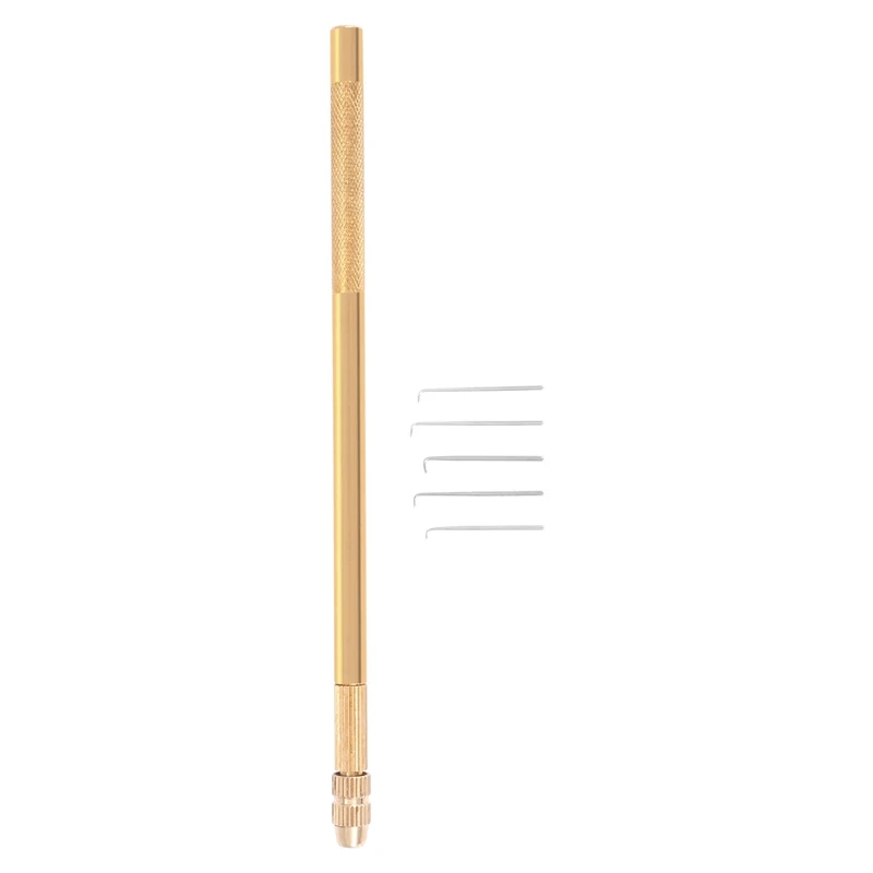 

5 шт., вентилируемые иглы для парика + 1 латунный держатель для парика, игла для парика, завязывание волос, искусственный крючок из бисера