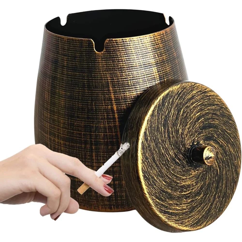 Outdoor Ashtrays for Patio with Lid Outdoor Ash Tray Sets for Cigarettes Stainless Steel Ashtray with Lid Outside portable ashtray cigarettes ashtray silicone ashtray stainless steel ashtray metal ashtray air purifier ashtray wood ashtray ceramic ashtray