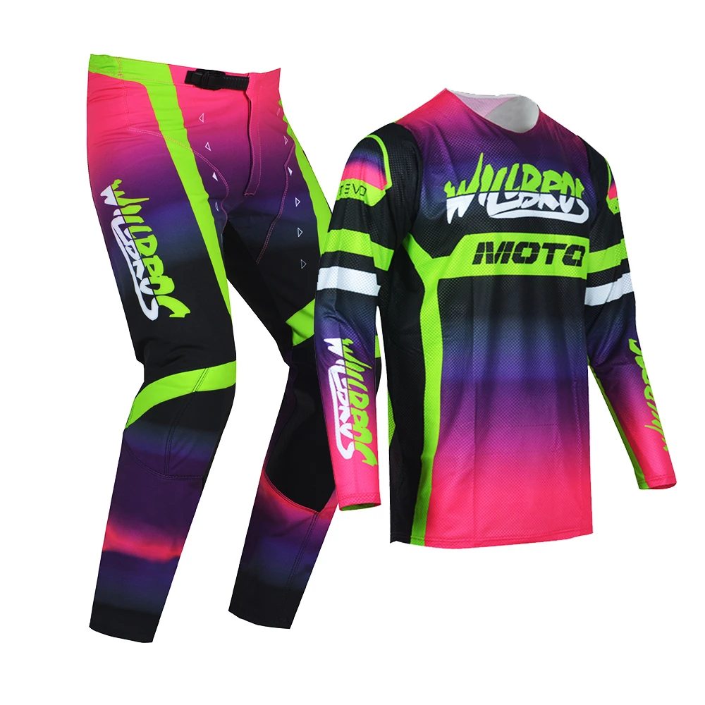 Youth Motocross Gear Combo - Kids Off-Road Racing Suit, Jersey & Pants Set, Downhill Dirt Bike ATV Riding Apparel (Boy/Girl