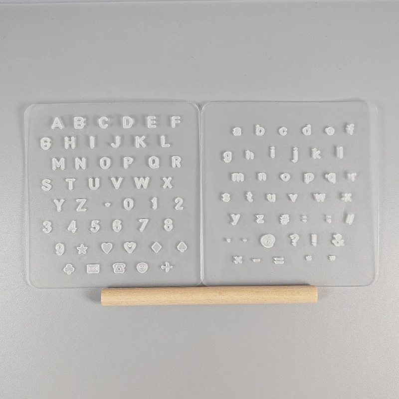 Set of plastic punch alphabet number stamps for leather tools professional leather drilling