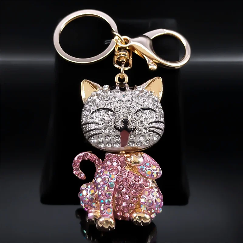 Nuyhadds Kat Pluche Sleutelhanger, Leuke Kat Sleutelhanger, Cartoon Kat Pluche Zakhanger Sleutelhanger Decoratieve Creatieve Auto-Interieur Accessoire, Hangende Decoratie, bruin, Siehe Beschreibung