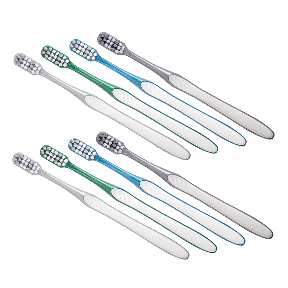 

8Pcs Tooth Cleaning Travel Toothbrushes for Adults Men Hard Bristles Teeth Cleaning Tools