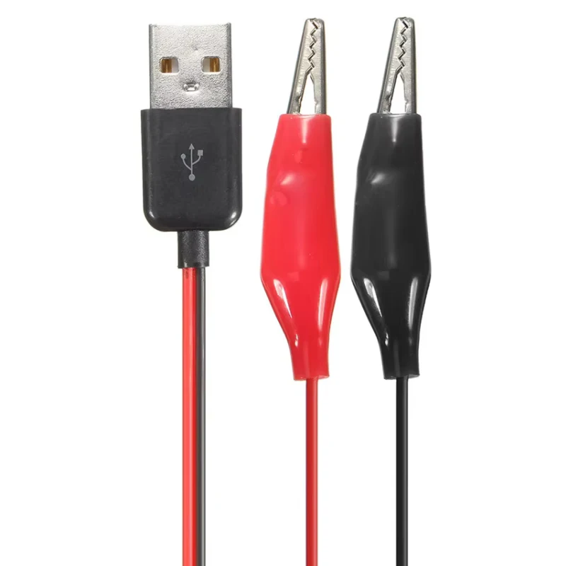 Alligator Clip Metal Alligator Clip Crocodile Electrical Clamp Testing Probe Crocodile Test Clip USB Adapter Multimeter Car Home