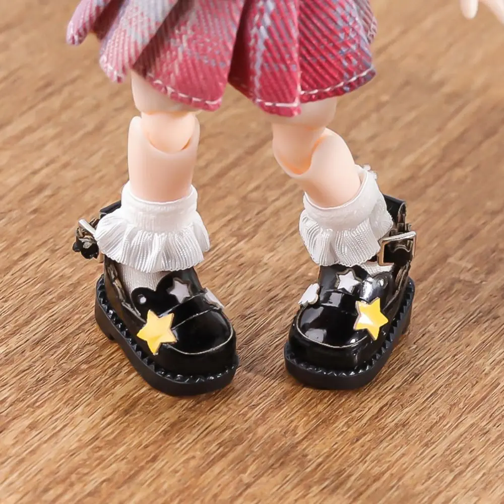 1 pair PU Leather OB11 Uniform Shoes DIY Lightweight DOD Yunduoxing Doll Shoes 1:12 Mini Mini Doll Leather Boots Children Toys
