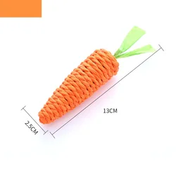 Interactive Bite-Resistant Carrot Cat Toy - Engaging Scratcher and Teeth Cleaner (Small)