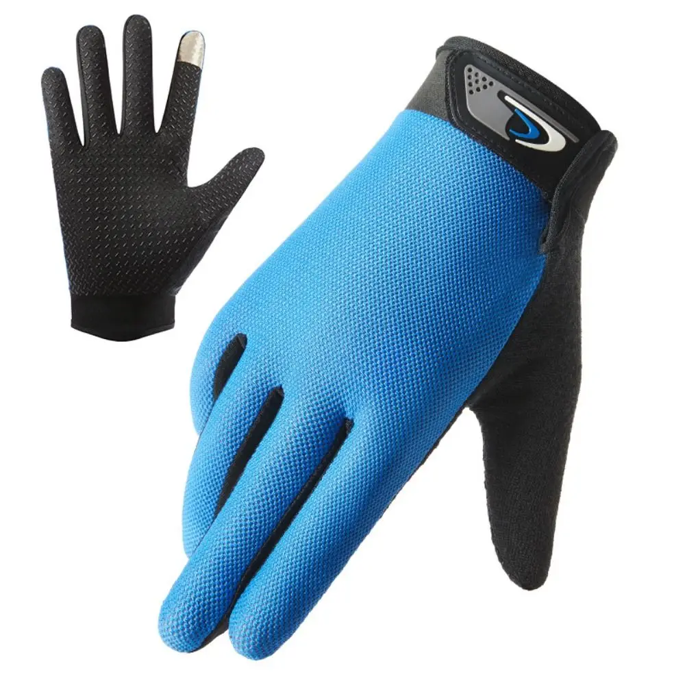 Comfortable Full Finger Cycling Gloves Touch Screen Thin Fishing Gloves Ice Silk Silicone Non-slip Bike Driving cycling gloves fishing gloves sports gloves full finger gloves