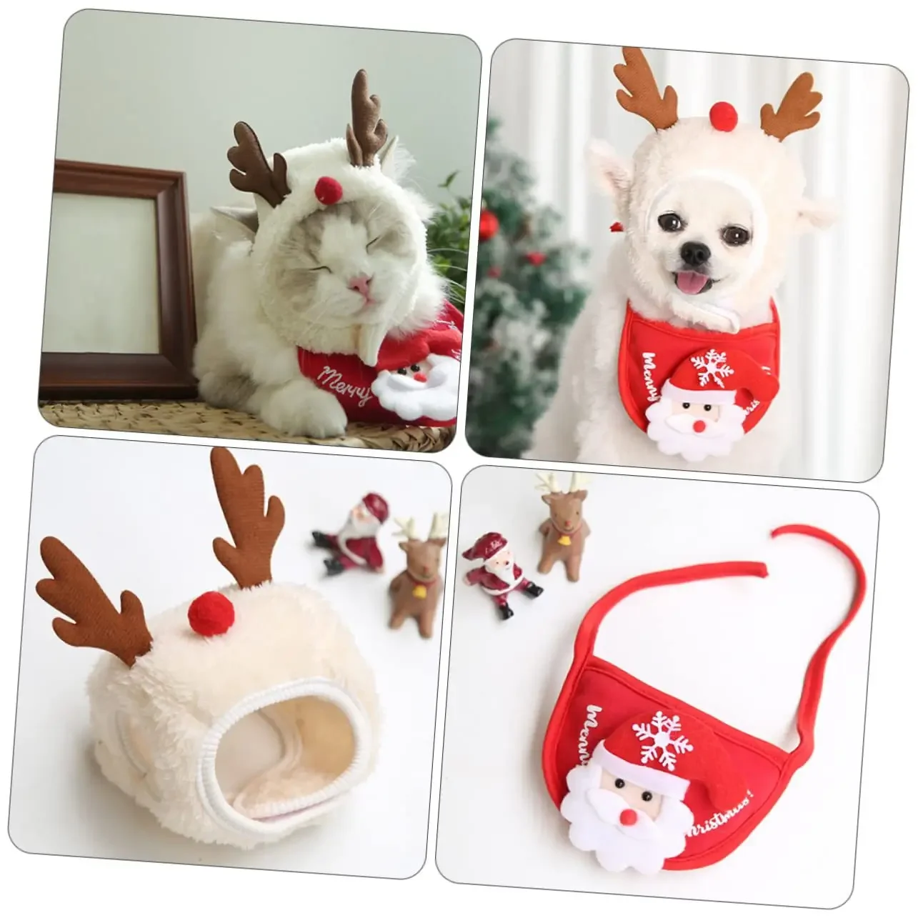 Festive Christmas Pet Santa Hat - Holiday Costume & Ornament