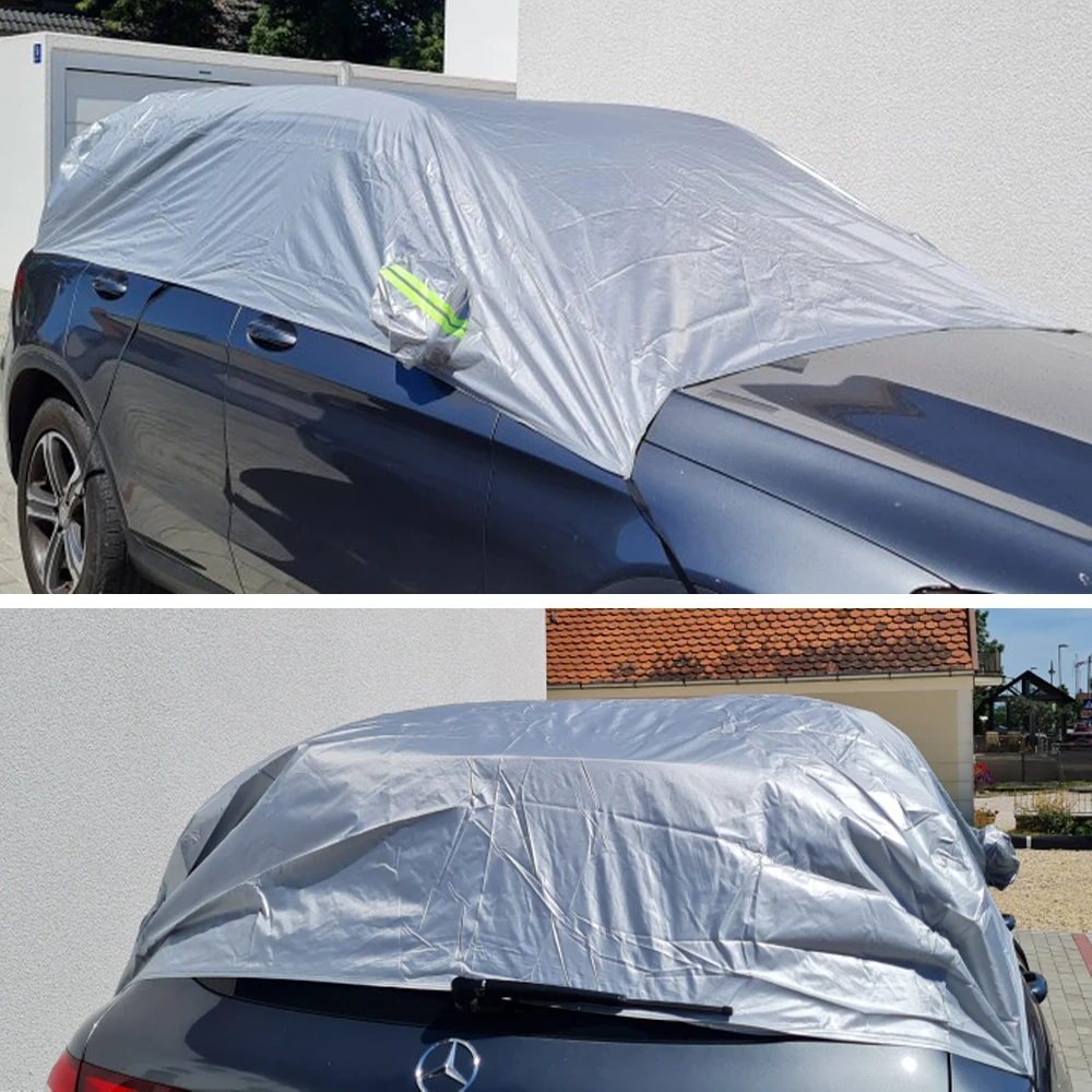 210T Waterproof Car Cover Half Top Cover SUV Hatchback Universal Sun