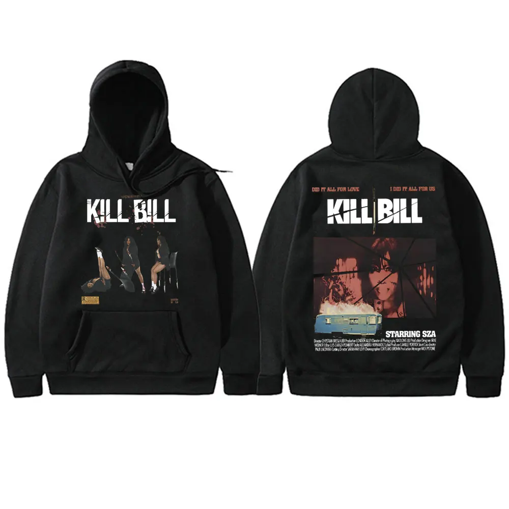 

Rapper SZA Kill Bill Double Sided Graphic Hoodie Men Women Casual Oversized Sweatshirt Tops Male Hip Hop Fashion Vintage Hoodies
