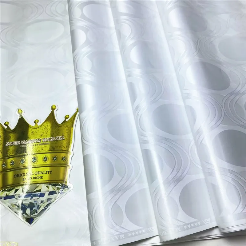 

5 Meter 100% Cotton African Jacquard Basin Dress Fabric Bazin Riche Brode For Men Or Women Clothes Material Wedding Party 4L7252