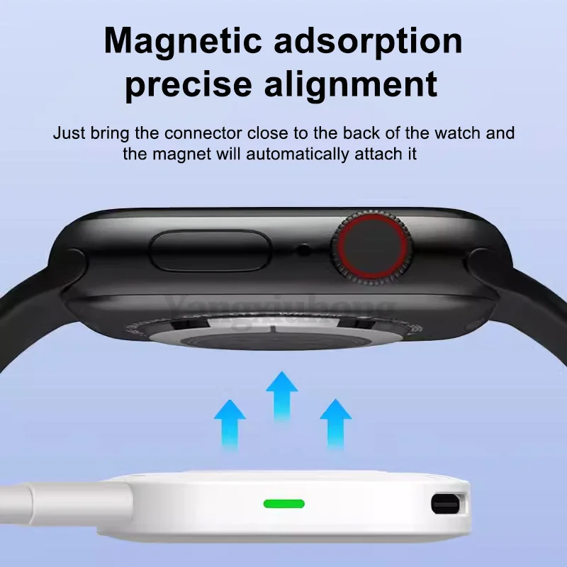 Advanced Wireless Magnetic Smartwatch Charger with Portable Type C L Port