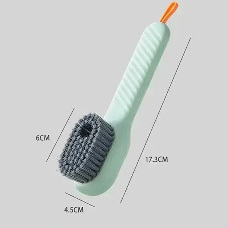 1/2pcs Cleaning Shoe Brush Soft Automatic Liquid Shoe Brush Long Handle Liquid Clothes Brush Household Cleaning Tools