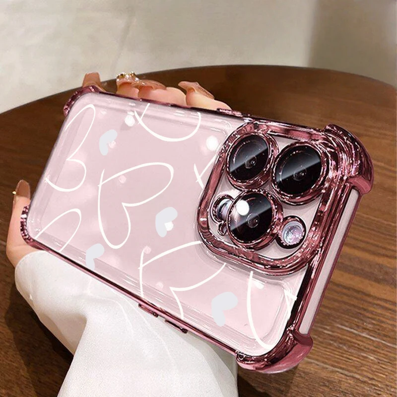 Luxury Love Heart Airbag Phone Case Cover