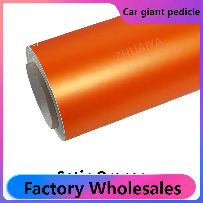 

ZHUAIYA Matte Orange Vinyl Wrap film wrapping film bright 152*18m rolling quality Warren Covering film car