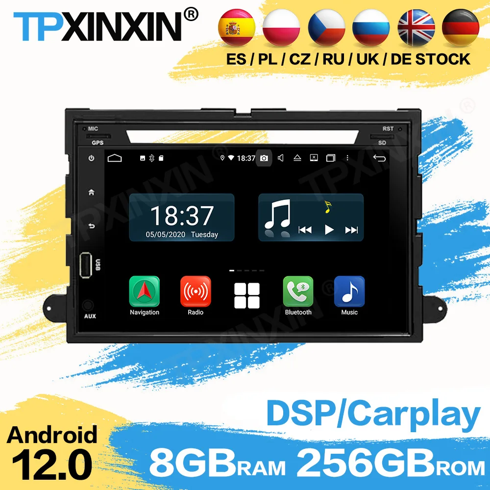 

Car Radio Coche With Bluetooth Android For Ford Fusion 2006 2007 2008 2009 GPS Navigation Automotive Multimedia Stereo Receiver