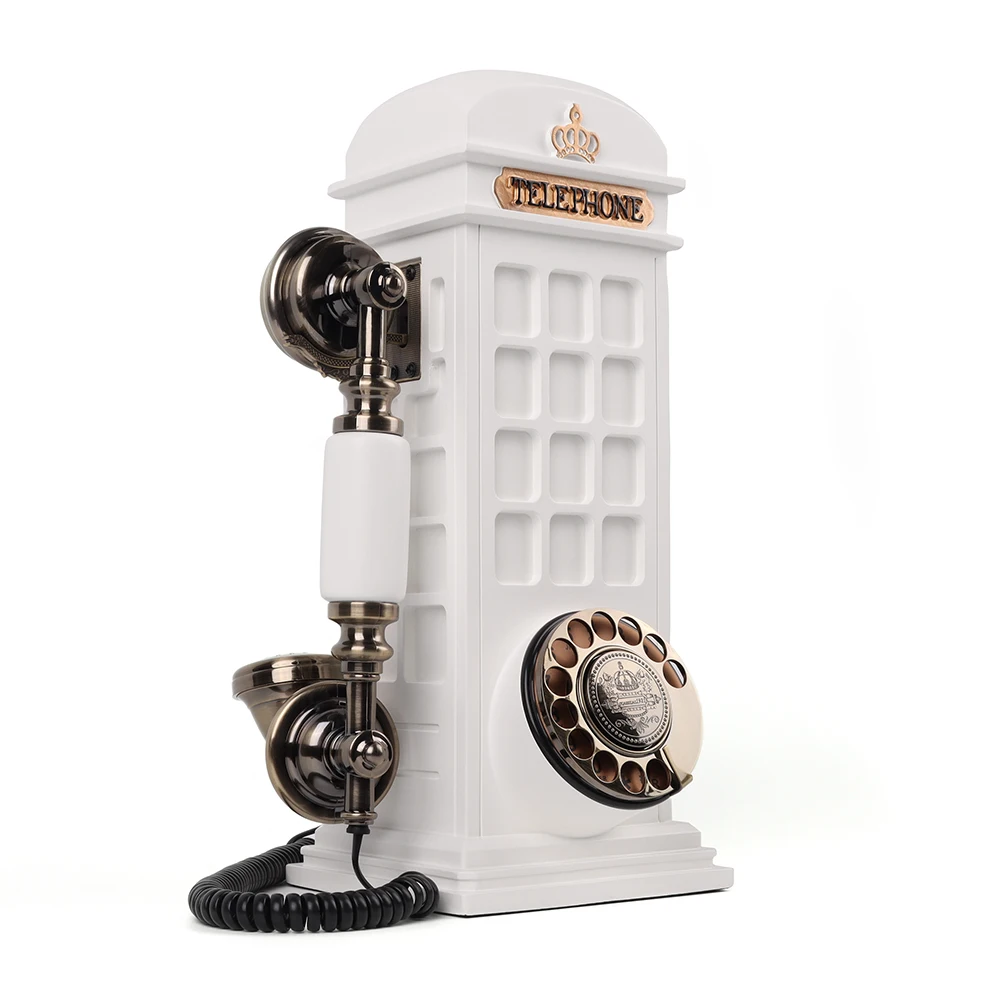 Antique telephone Wedding Guest Audio Book Antique Telephone Booth Decorative Recording Phone Audio Guestbook for Wedding