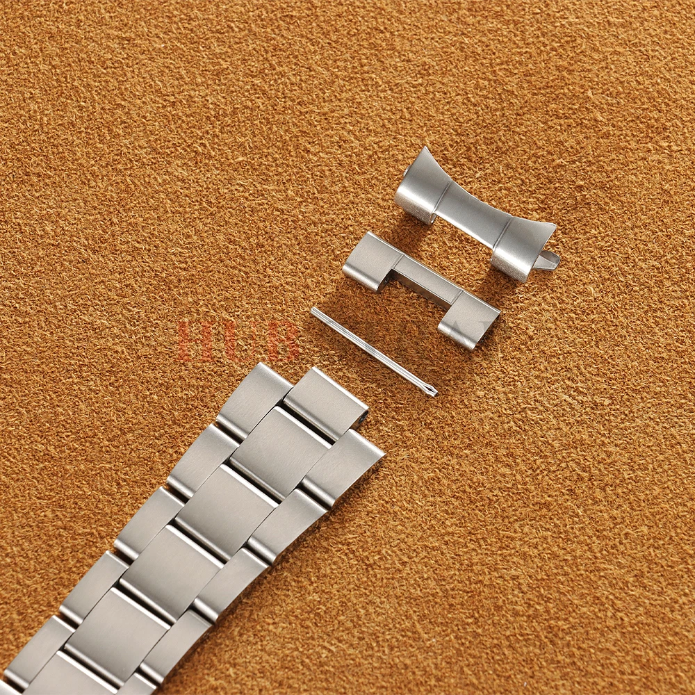 Curved End Stainless Steel Watch Band Bracelet