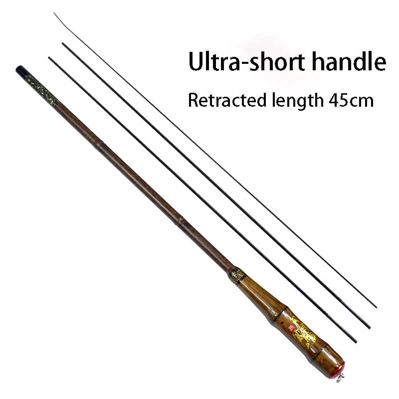 Fishing Rod 1.8-4.5m Telescopic Short Section Portable Stream Lake Hand Pole
