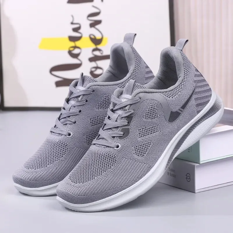 Men Sneakers Spring Summer Breathable Comfortable Non Slip Soft Sole Lightweight Casual Sports Mesh