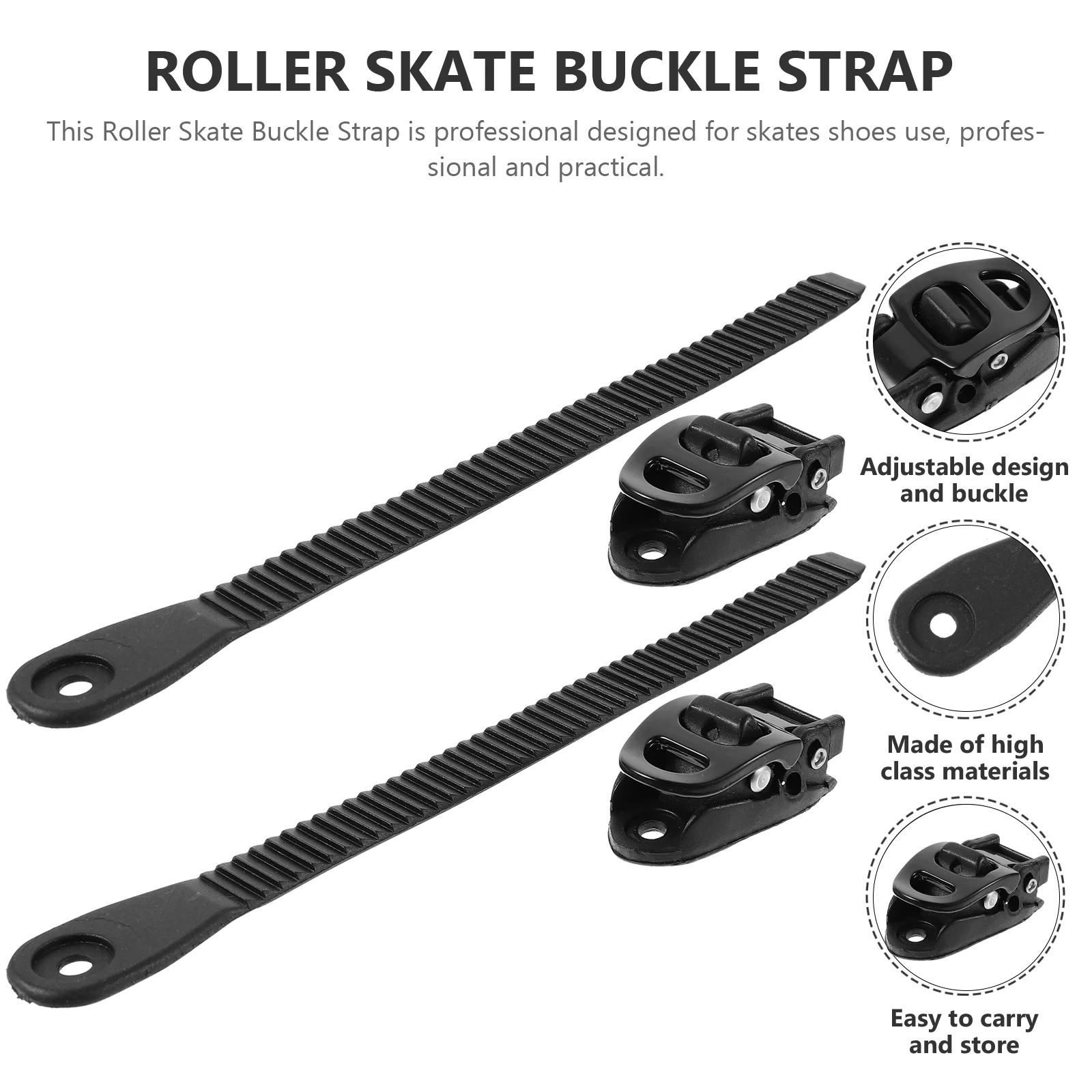 Skateboard Accessories Roller Skates Bag Ice Skate Guards Inline Speed Skates Frame 2 Sets Shoe Laces Portable Buckle Strap Roller Skate Accessories