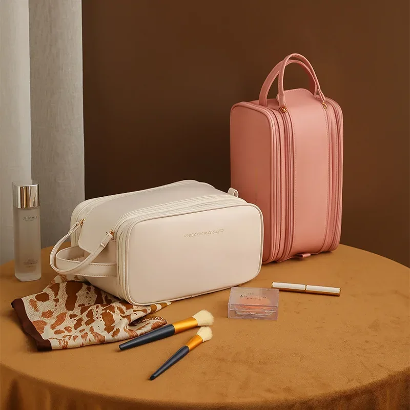 

Bags Fresh Sweet Ears PU Large Capacity Portable Wash Travel Storage Bag Netizen Makeup Bag High Beauty Value Cosmetic Bag