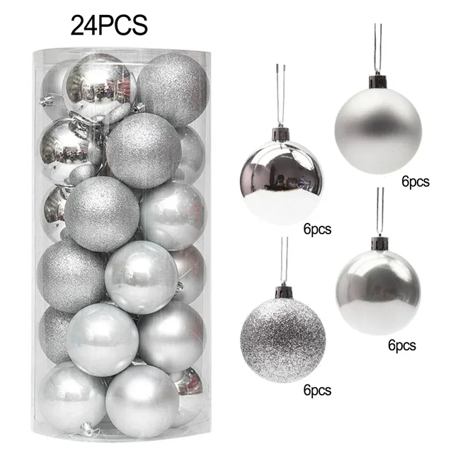 24pcs Small 3cm Christmas Baubles Balls for Tree Decoration 1