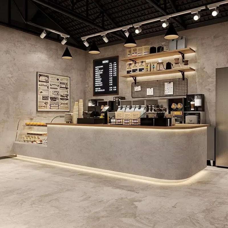 Restaurant Business Reception Desks Cafeteria Special Aesthetic Coffee Reception Counter Design Luxury Recepcja Office Furniture